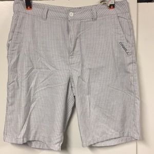 O’Neil white and grey stripe shorts